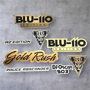 Custom Engraved Car Name Emblem Badge - Brushed GOLD & SILVER - Customized Text Name! With Car-Safe Adhesive Easy Install!