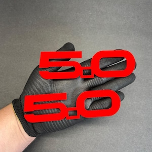 2x Fender 5.0 Custom Car Emblem MULRICOLOR Car Badge Logo Racing Sport Car Offroad 4x4 SUV Truck with Car-Safe Adhesive Easy Install!