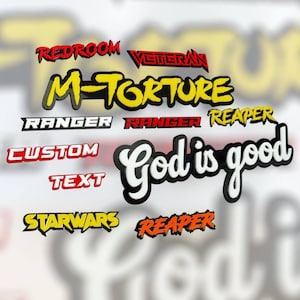 Custom Acrylic Car Badge Name Emblem - MULTI COLOR Customized - Text Name! Pick a Font, Size & Colors With Car-Safe Adhesive Easy Install!