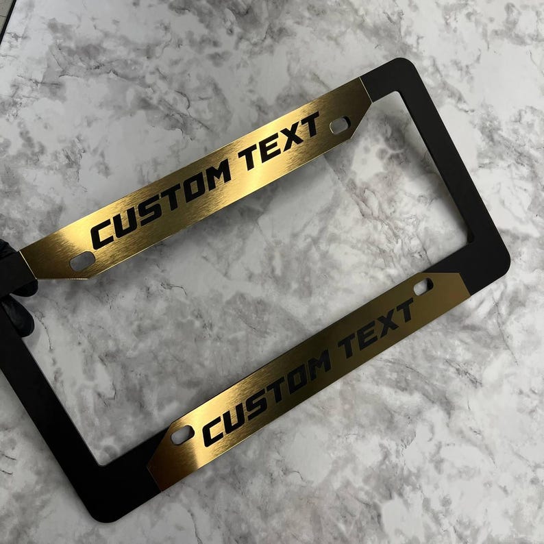 Custom Car License Plate Frame Laser Cut Multicolor Engraved ...