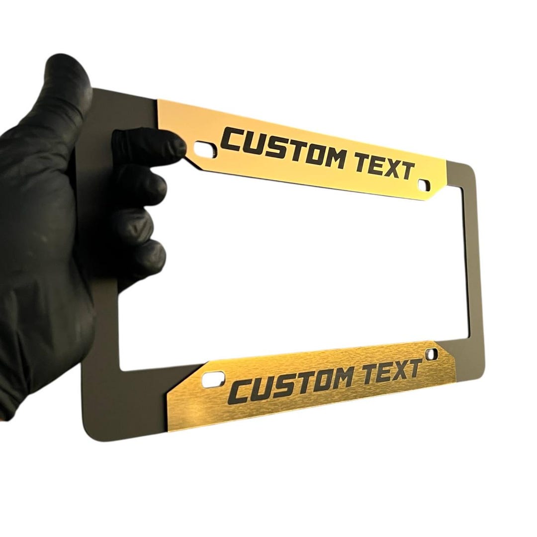 Custom Car License Plate Frame Laser Cut Multicolor Engraved ...
