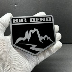 2x Car Fender Emblem Big Bend Mountain Trail Badge Logo Ford Bronco M-Black/Black Sport Offroad 4x4 SUV Truck Car Safe Adhesive Easy Install