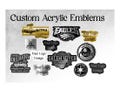 Custom Engraved Car Badge Acrylic Emblem Your Logo, Design, Business Logo, Customized Text Name! With Car-Safe Adhesive Easy Install!