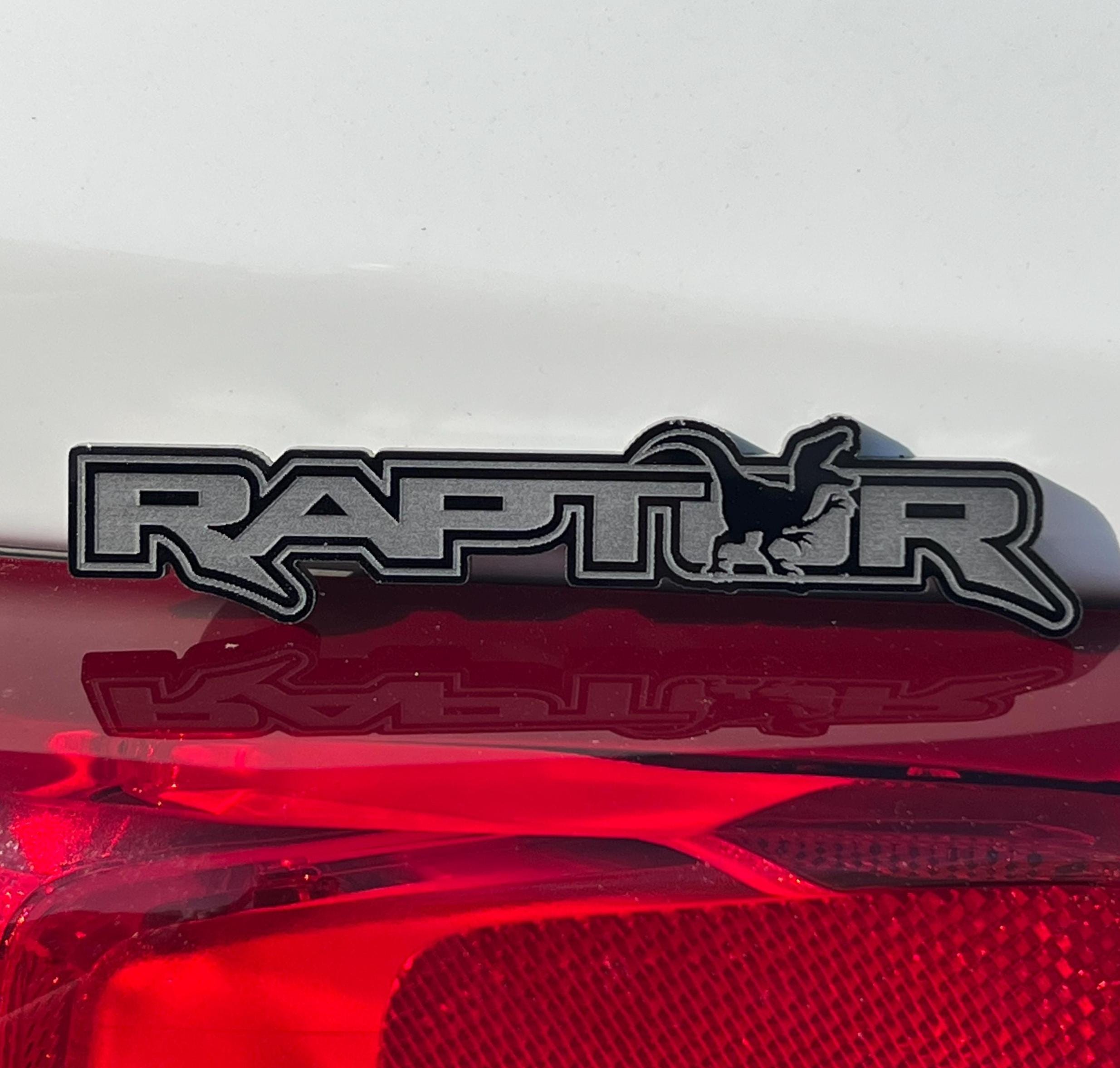 Dinosaur Raptor Engraved Acrylic Car Emblem Badge Logo for Ford Bronco Truck Sport Offroad 4x4 SUV Truck Car-Safe Adhesive Easy Install