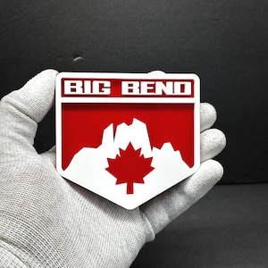 2x Car Fender Emblem Big Bend Custom Badge Logo for Ford Bronco Canada Flag Sport Offroad 4x4 SUV Truck Car-Safe Adhesive Easy Install