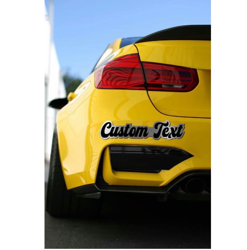 Custom Text Engraved Car Emblem, Personalized Car Badge, MULTICOLOR ...
