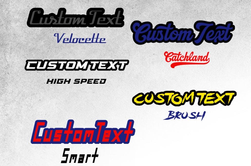 Custom Acrylic Car Name Emblem Text Badge - MULTI COLOR - Customized ...
