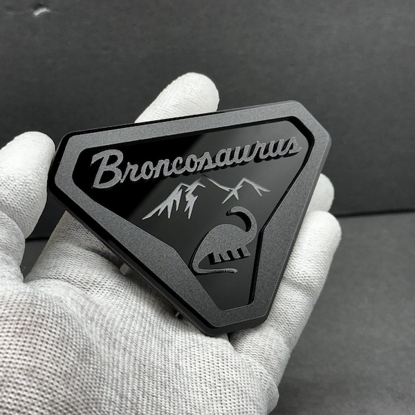 2x Car Fender Emblem Broncosaurus Car Badge Logo Ford Bronco Truck Offroad 4x4 SUV Truck Car-Safe Adhesive Easy Install