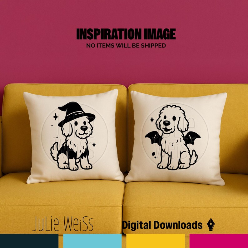 Halloween Labradoodle SVG Bundle: Doodle Dog Clipart Set (digital ...