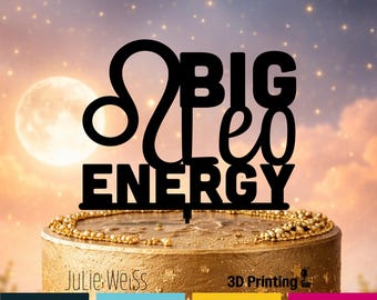 Leo Zodiac Cake Topper Personalized Name Astrology Birthday Party Decoration Horoscope Sign Custom
