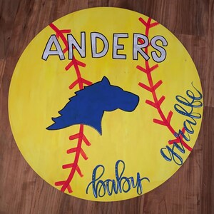 Softball Door Hanger