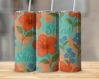 Vaso floral de hibisco: Vaso térmico de acero inoxidable