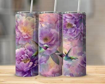 Vaso de colibrí floral: Vaso botánico de acero inoxidable