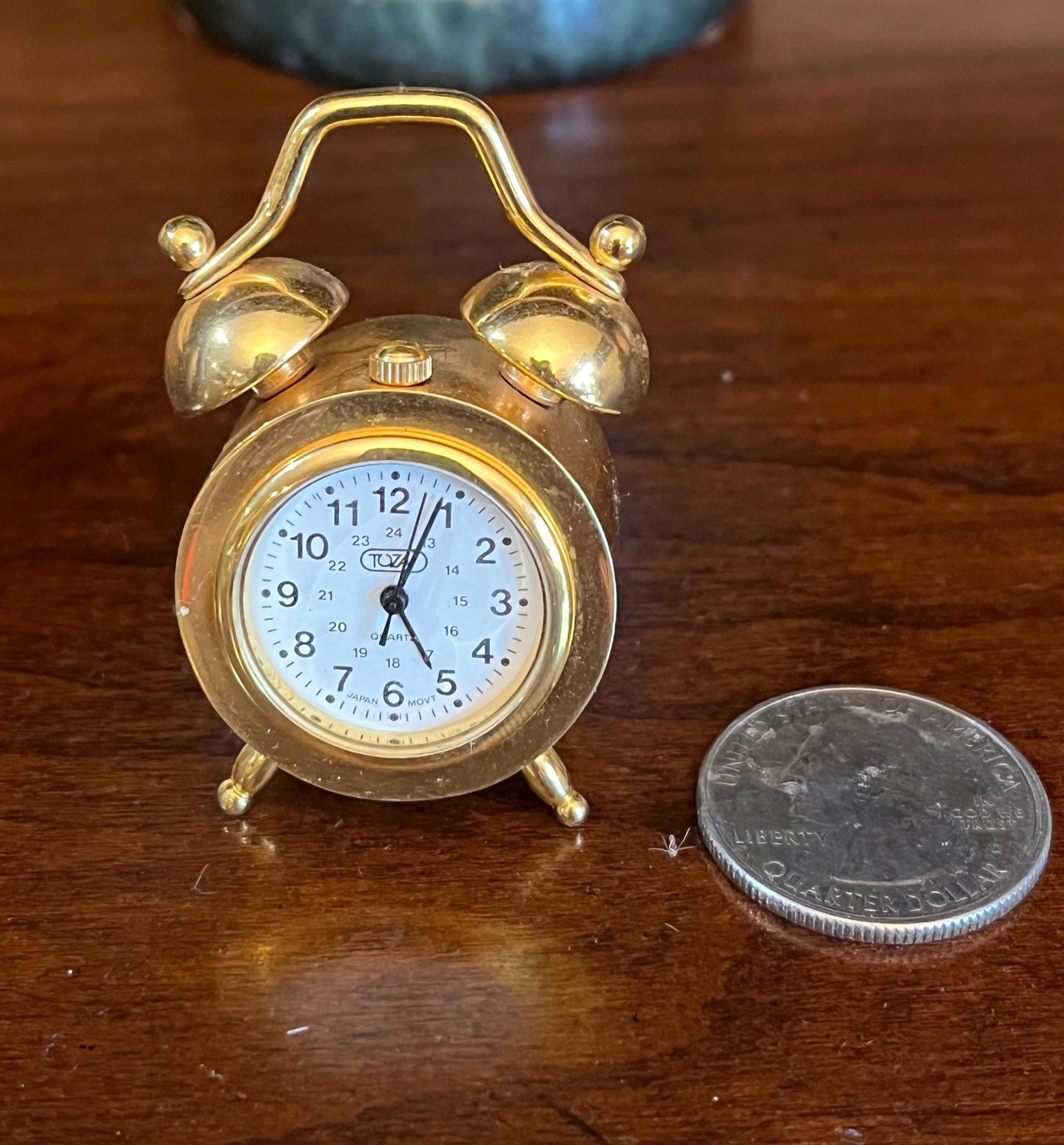 Japanese Mini Clock Gold - Etsy