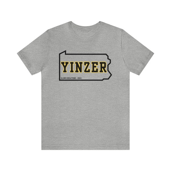 PA Yinzer V3.0 Custom Designed Unisex Jersey Short Sleeve Tee