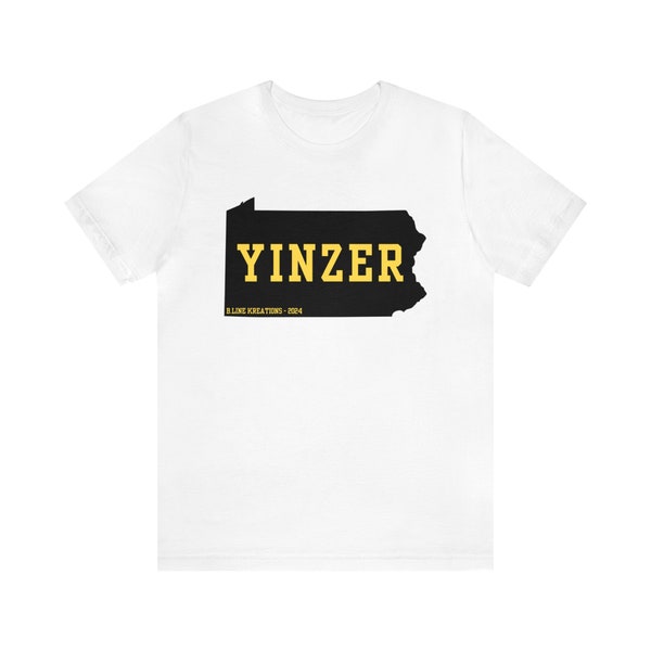 PA Yinzer V2.0 Custom Designed Unisex Jersey Short Sleeve Tee