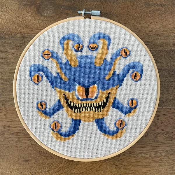 D&D Xanathar Beholder Cross Stitch Pattern PDF Download