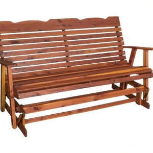 Gliding Loveseat | Outdoor Furniture For Patio | Cedar Furniture | Rustic Furniture | Solid Wood Chair | Outdoor Sofa | Handmade Furniture