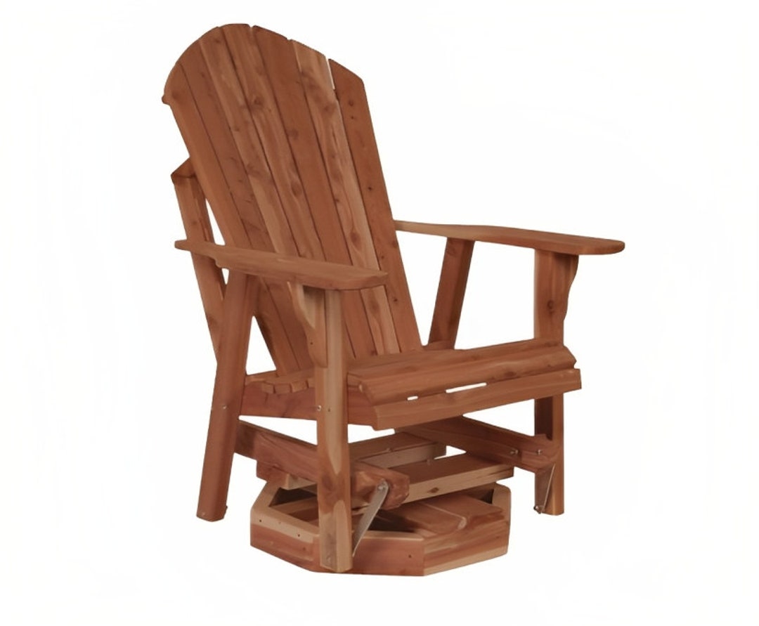 Adirondack Swivel Chair Glider Outdoor Chair Wood Furniture Cedar