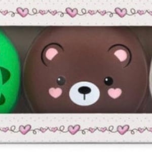 May include: A set of three colorful squishy toys shaped like a dinosaur, bear, and bunny. Each toy has a cute cartoon face and is labeled "Silly Squishis" on the packaging.