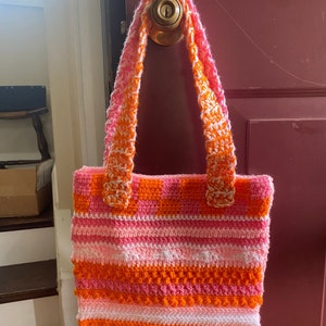 Crochet Patterned Summer Tote Bag