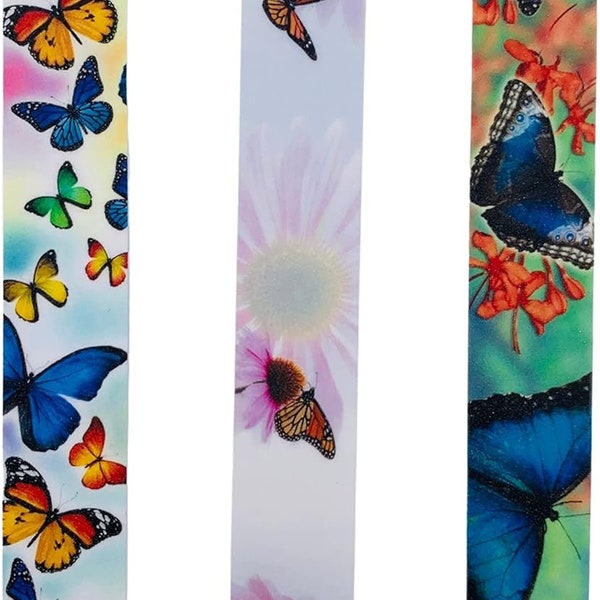 Glass Nail File | Butterflies | Patented Design for Beautiful Nails