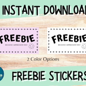 Freebie Small Business Shipping Stickers, Digital Download PNG Freebie Sticker, PNG Sticker Download, Shipping Supplies Small Business