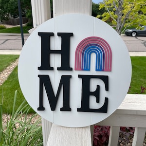 Bisexual flag door sign