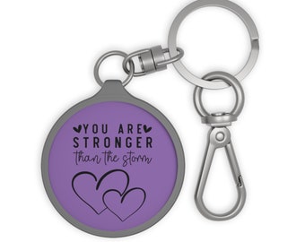 Stronger Than the Storm Keyring Tag