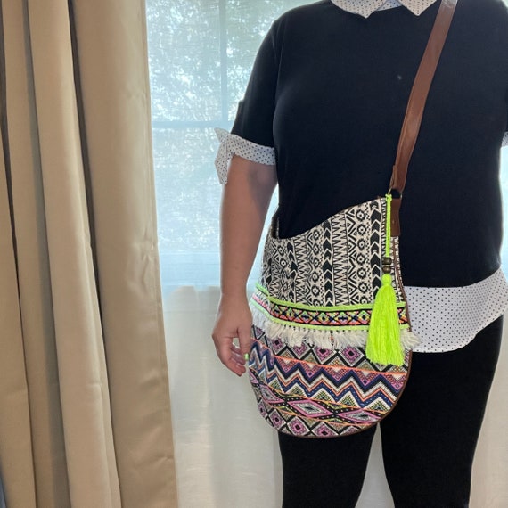 Vintage boho Crossbody Messenger Bag T-Shirt & Je… - image 8