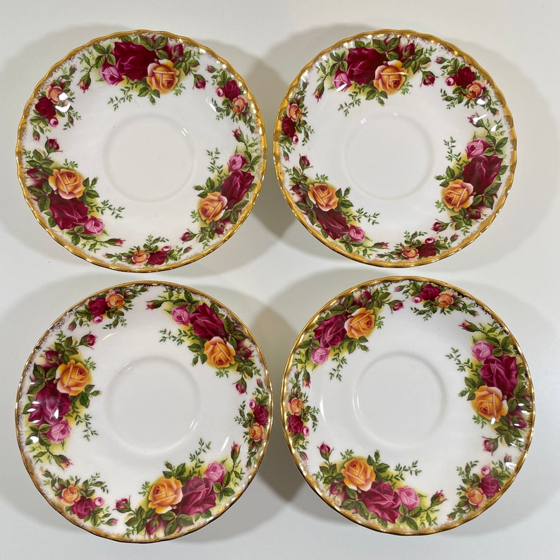 Royal Albert Old Country Roses Teacup Saucer Set of 4 & 1 Mug Etsy