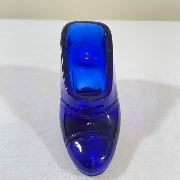 Vintage Glass Shoe Etsy