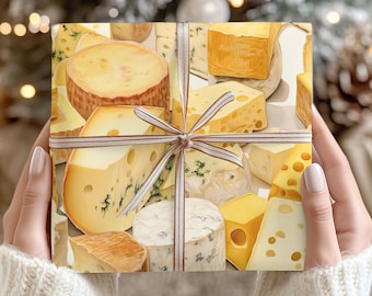 Gourmet ostbricka omslagspapper, presentpapper för matälskare