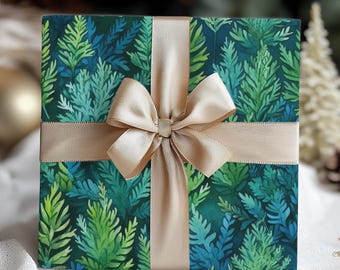 Presentpapper med grenar från Arborvitae – Återvinningsbart skogspapper