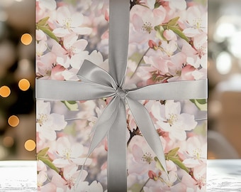 Inpakpapier roze appelbloesem – cadeaupapier lentebloemen