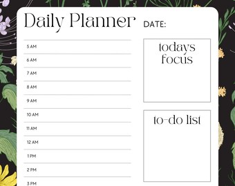Planner Portrait(layout) Printable Daily Weekly Monthly Task Planner ...