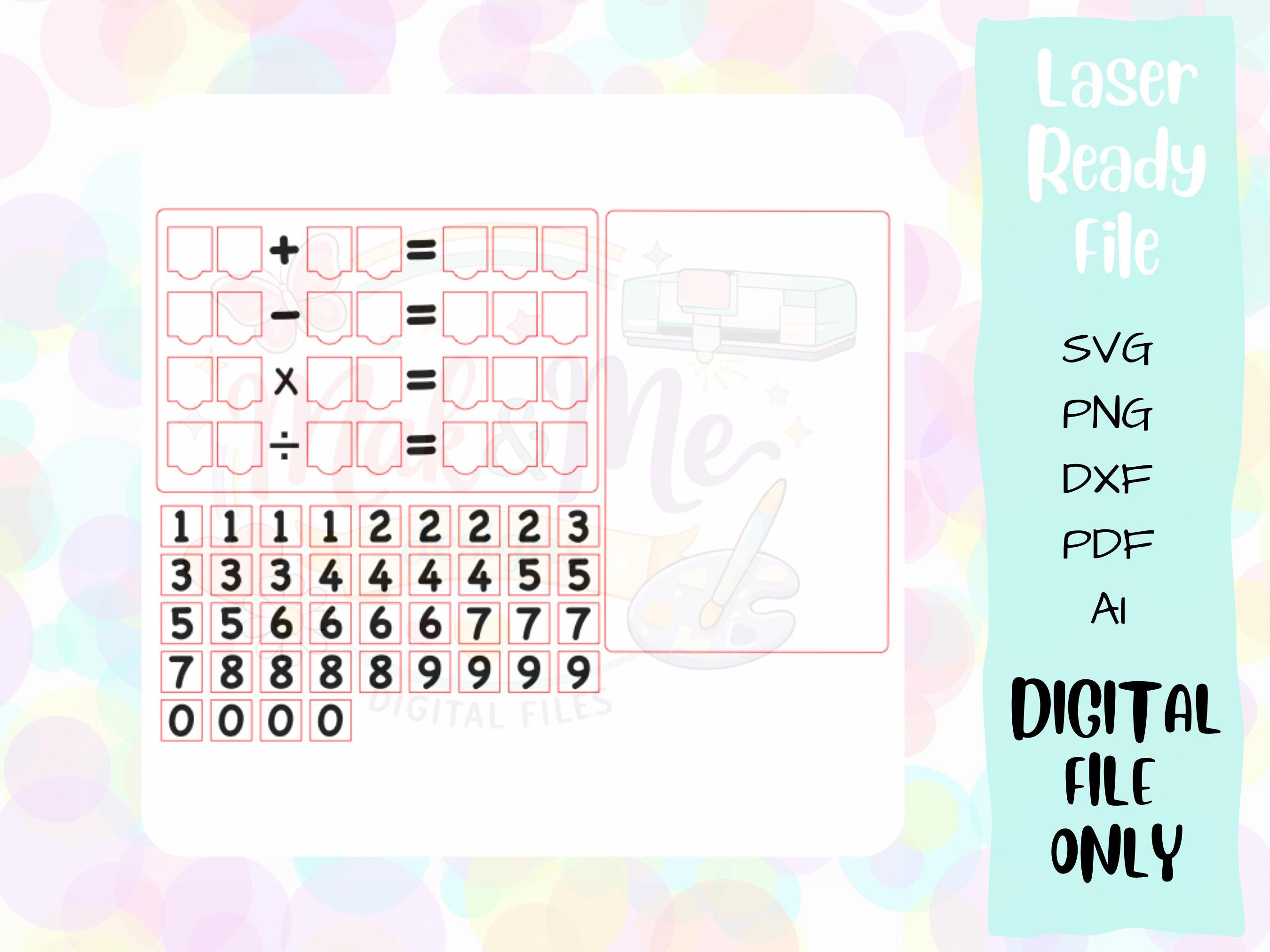Laser Cut File | Math Equation Board | Digital Download | SVG File ...