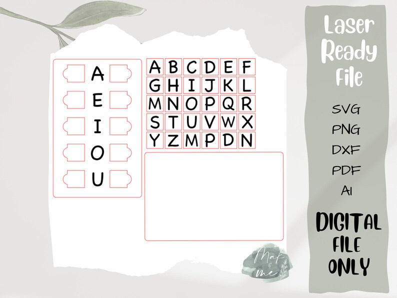 Laser Cut File Vowel Sight Word Board Digital Download Etsy Australia