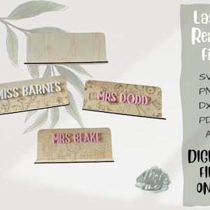 Laser Cut File | Name Plaque | Teacher Gift | Digital Download | SVG File | Decor