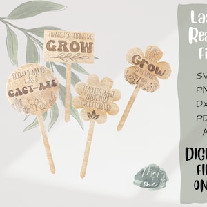 Laser Cut Datei | Lehrer Pflanzenpfähle | Digitaler Download | SVG-Datei | Lehrer Geschenke