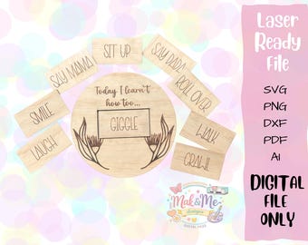 Laser Cut File | Milestone Disc | Digital Download | SVG File | Decor
