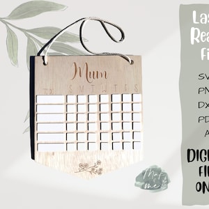 Laser Cut File | To-Do Hanging Chart | Digital Download | SVG File | Decor