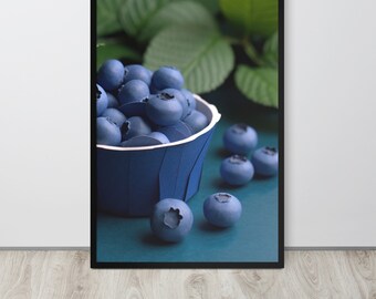 Blueberry Decor, Summer Blueberry, Blueberries Print, Blueberries Poster, Botanical Poster, Blueberry Print, Blueberries Art