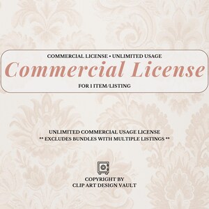 Commercial License for Single Listing, unlimited sales