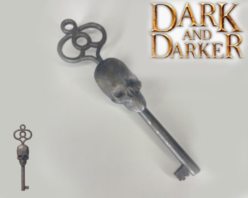 Dark and Darker Skull Key Prop Etsy