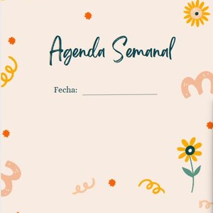 Agenda Semanal Editable auf Leinwand