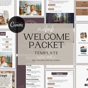 Airbnb Welcome Book Cabin Theme, Airbnb House Manuel, Airbnb Printable, Airbnb template, Airbnb Check In, Airbnb guest book, Airbnb Signs