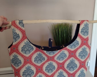 Pineapple persuasion cotton canvas-Reusable, eco-friendly, grocery bag, tote, washable, cotton, canvas, lunch bag, library bag