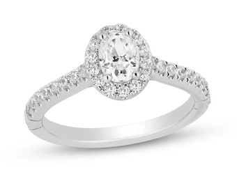 Enchanted Disney Jasmin Oval Cut Diamond Frame Engagement Ring in Sterling Silver Amazing Disney Propose Ring Exquisite Ring Stackable Ring