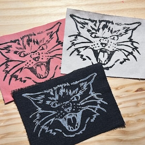 Hissing Cat Punk Patch